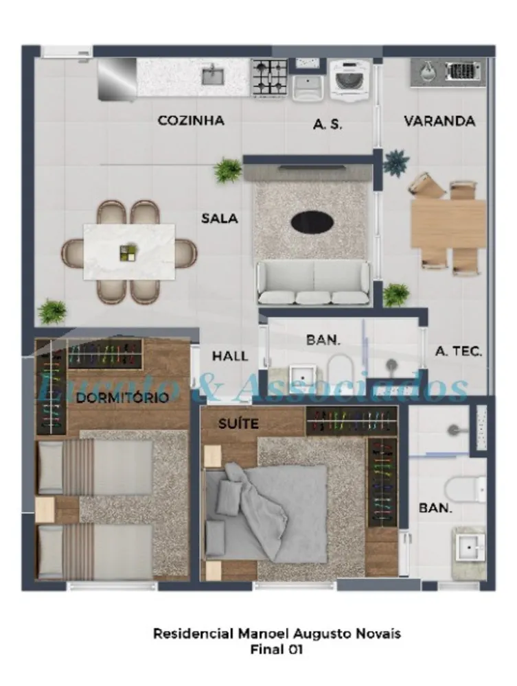 Apartamento, 2 quartos, 60 m² - Foto 3