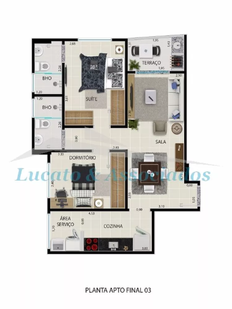 Apartamento à venda com 2 quartos, 60m² - Foto 2