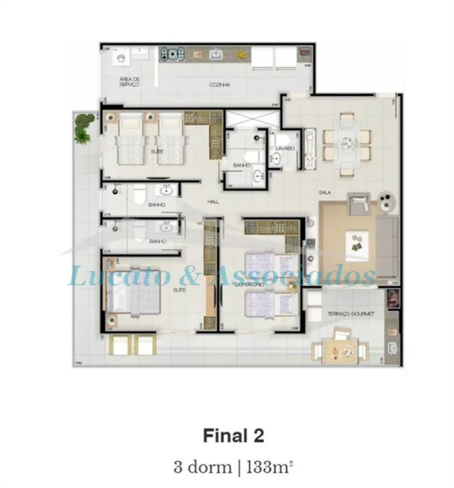 Apartamento, 3 quartos, 133 m² - Foto 12
