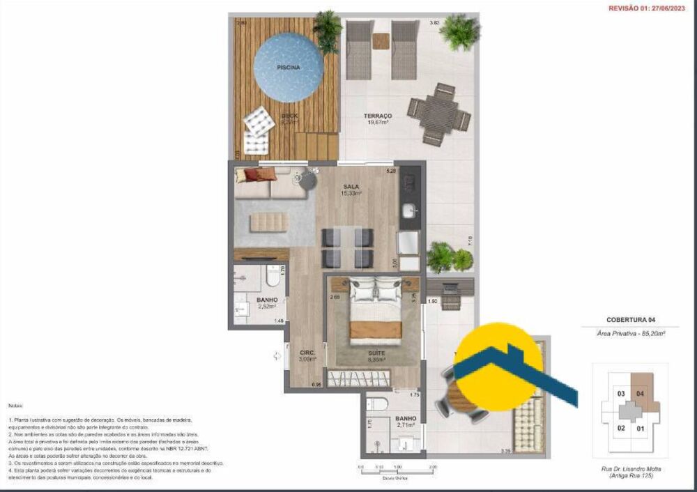 Cobertura à venda com 1 quarto, 85m² - Foto 4