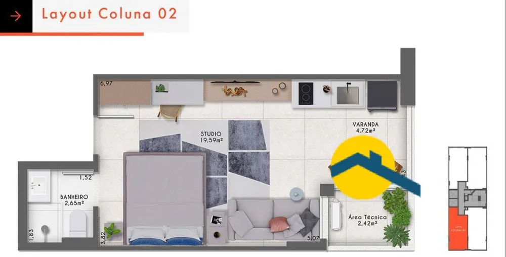 Apartamento, 1 quarto, 35 m² - Foto 25
