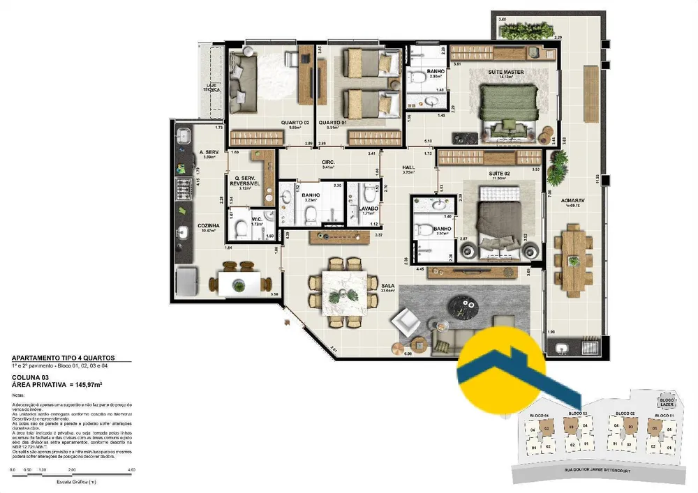 Apartamento, 4 quartos, 145 m² - Foto 31