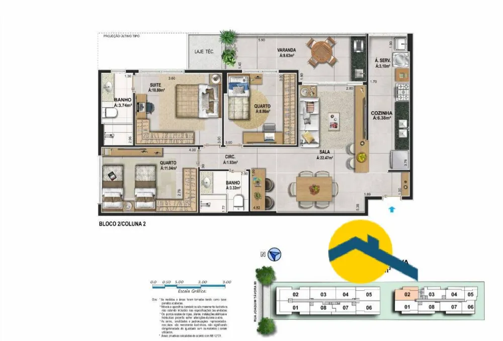 Apartamento, 3 quartos, 88 m² - Foto 54
