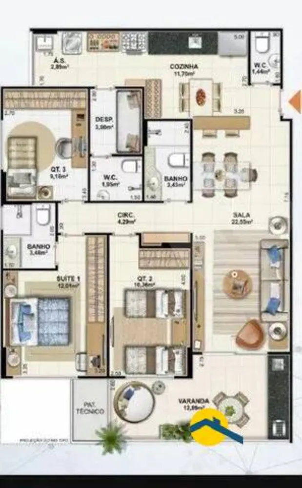 Apartamento, 3 quartos, 107 m² - Foto 14