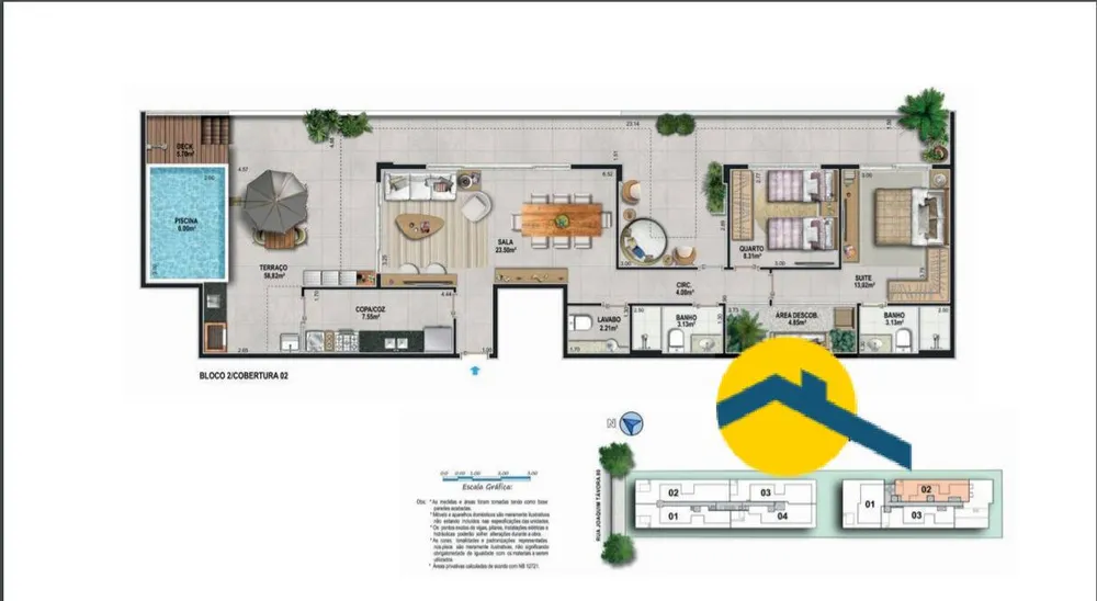 Cobertura, 2 quartos, 149 m² - Foto 64