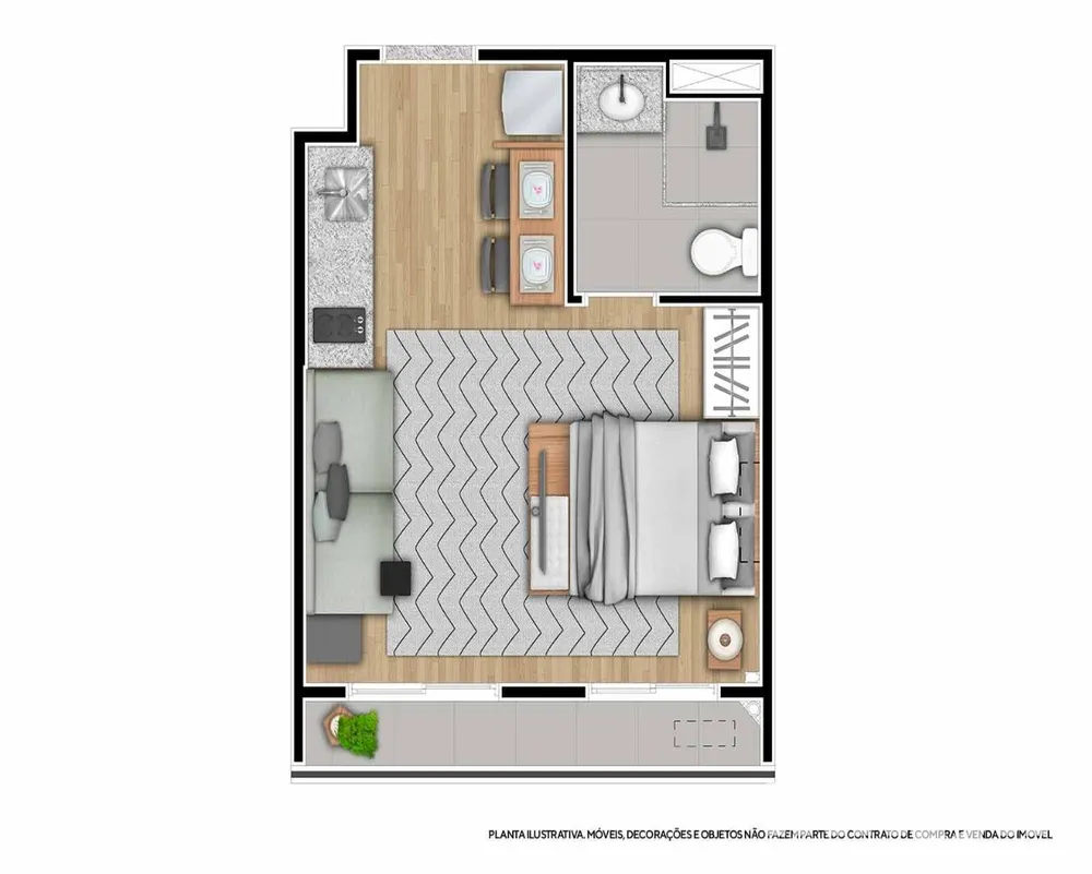 Apartamento, 1 quarto, 25 m² - Foto 7