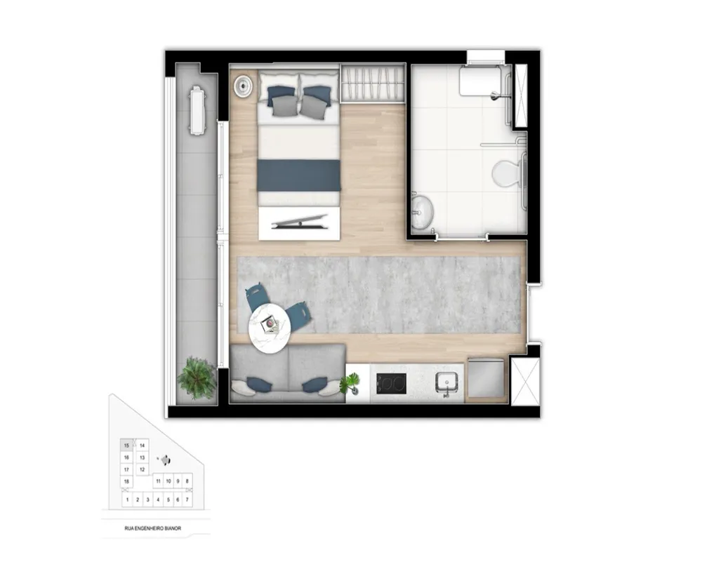 Apartamento, 1 quarto, 26 m² - Foto 16