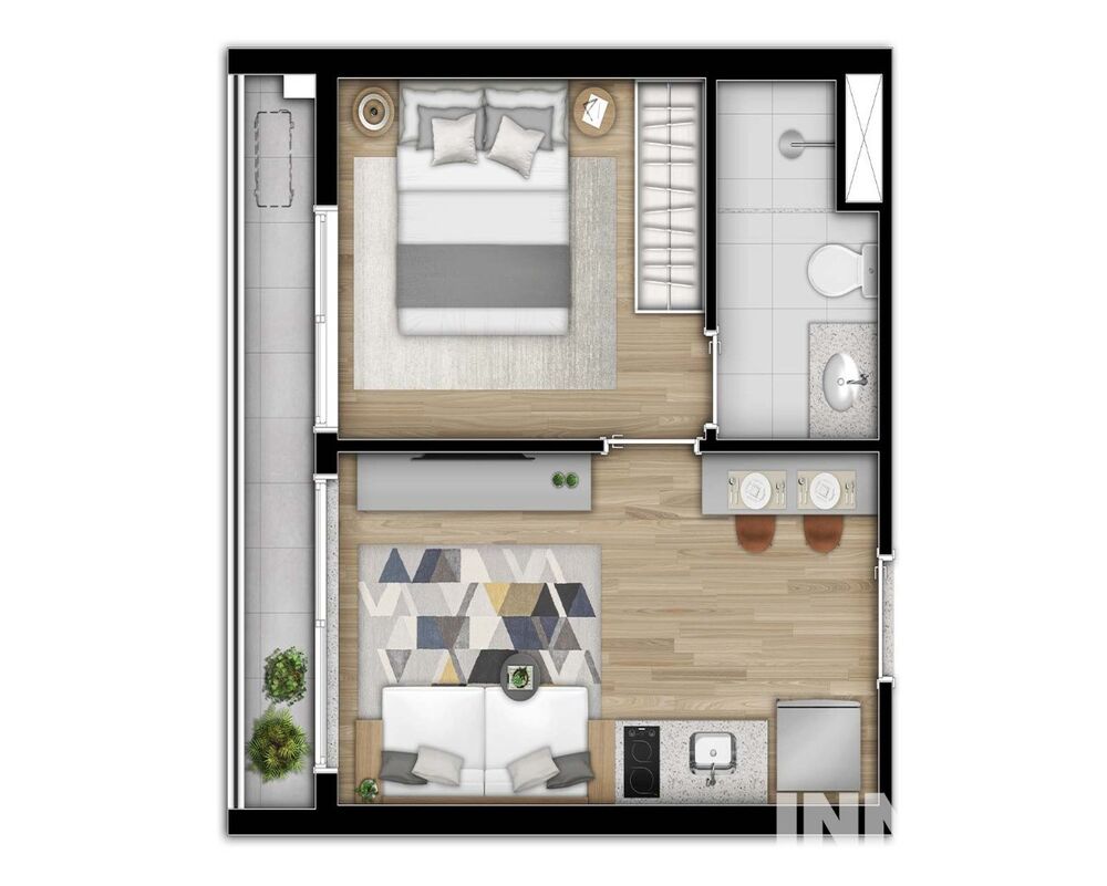 Apartamento, 1 quarto, 29 m² - Foto 3