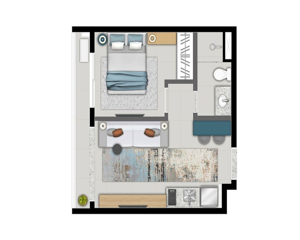 Apartamento, 1 quarto, 32 m² - Foto 2