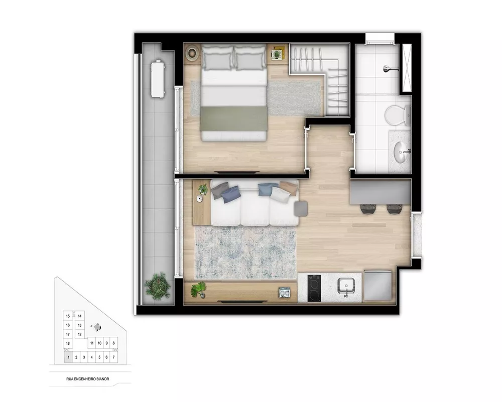 Apartamento, 1 quarto, 32 m² - Foto 19