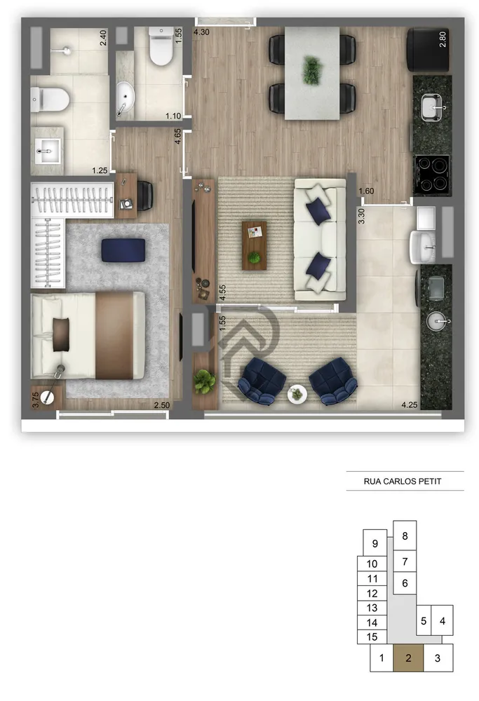 Apartamento, 1 quarto, 47 m² - Foto 11