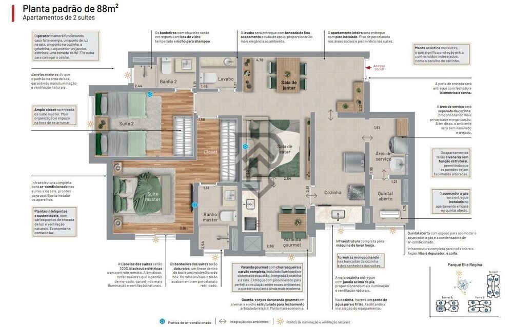 Apartamento, 2 quartos, 88 m² - Foto 6
