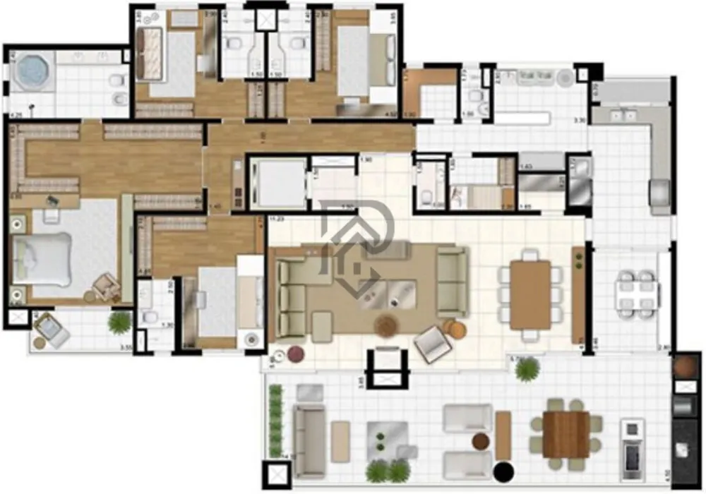 Apartamento, 3 quartos, 335 m² - Foto 2