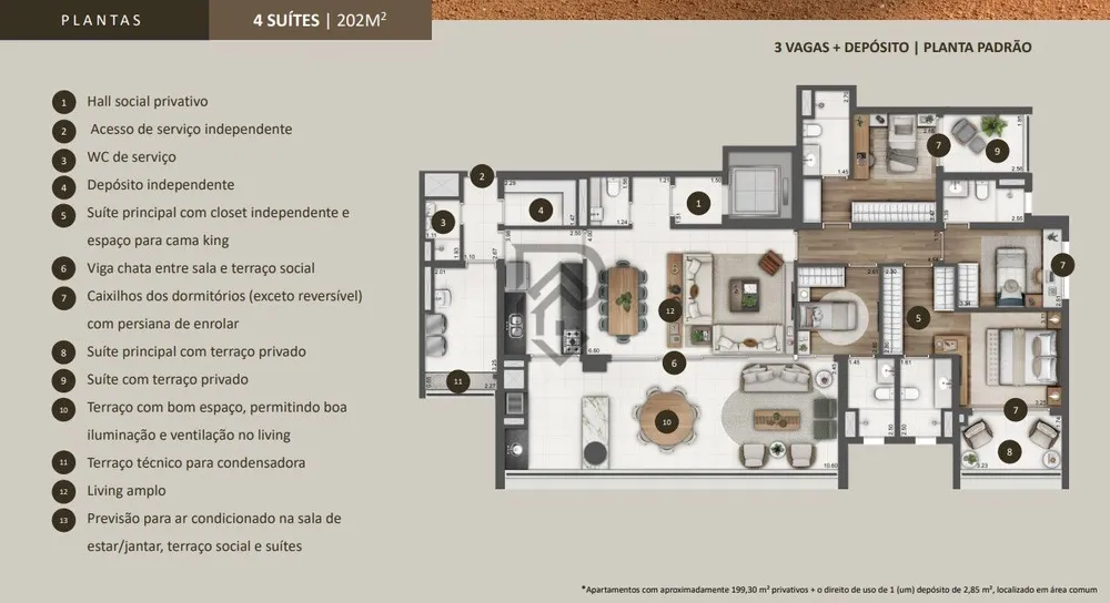Apartamento, 4 quartos, 202 m² - Foto 8
