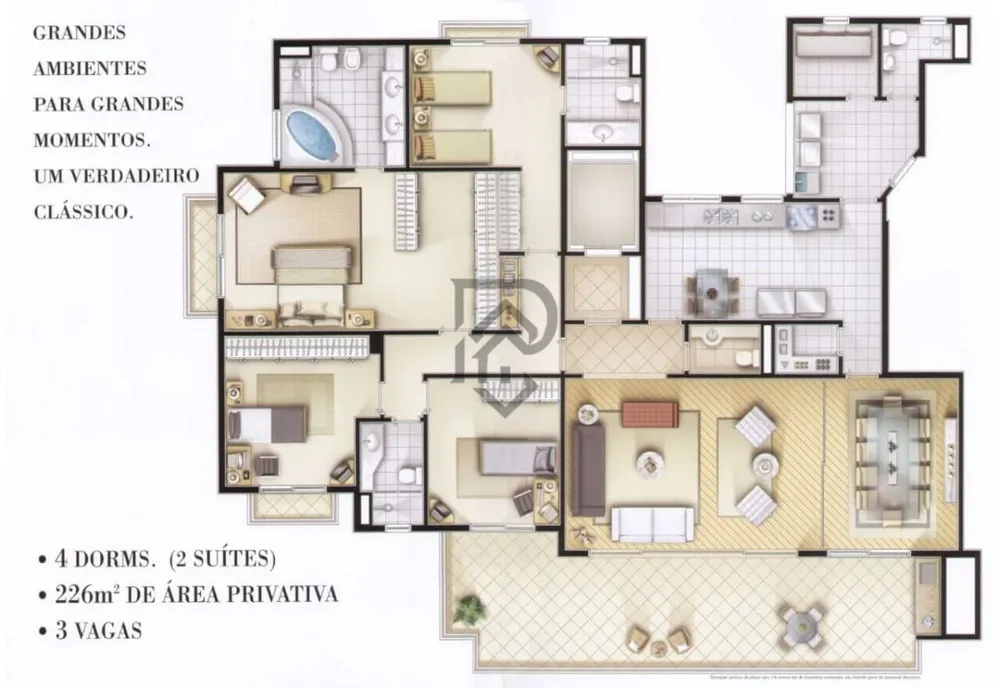 Apartamento, 3 quartos, 226 m² - Foto 1