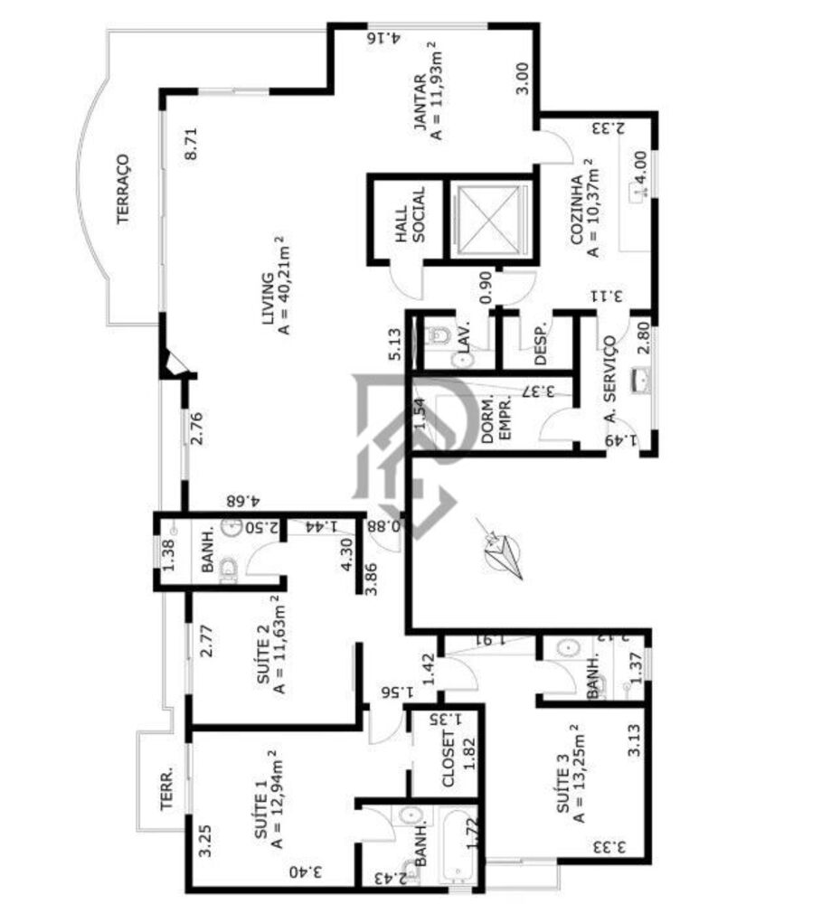Apartamento, 2 quartos, 165 m² - Foto 1