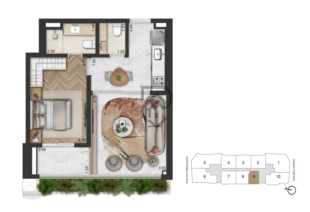Apartamento, 1 quarto, 56 m² - Foto 4