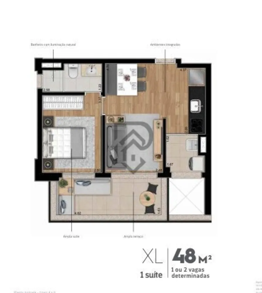 Apartamento, 1 quarto, 48 m² - Foto 6