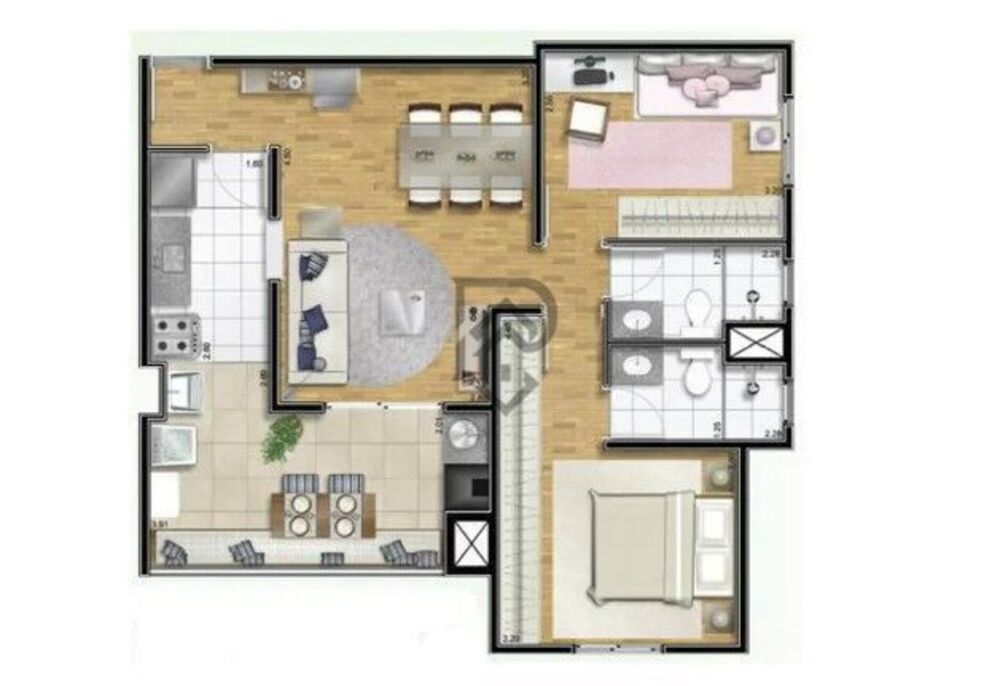 Apartamento, 2 quartos, 65 m² - Foto 3