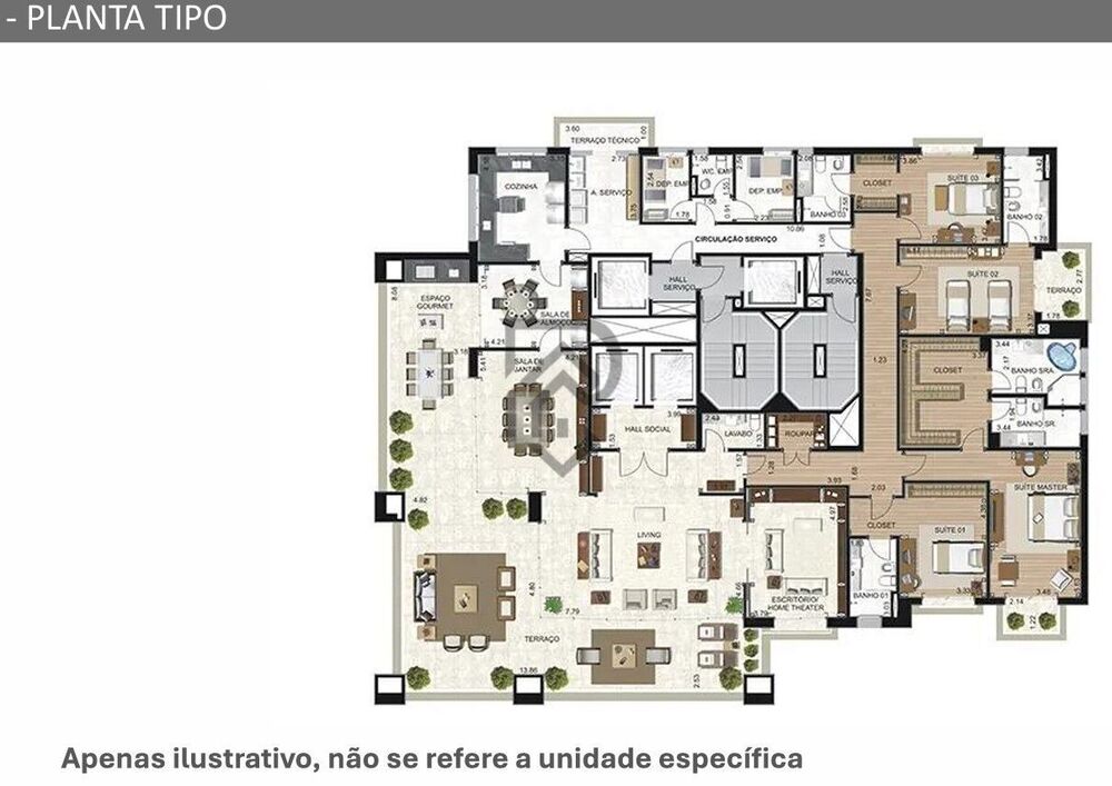 Apartamento, 4 quartos, 406 m² - Foto 3