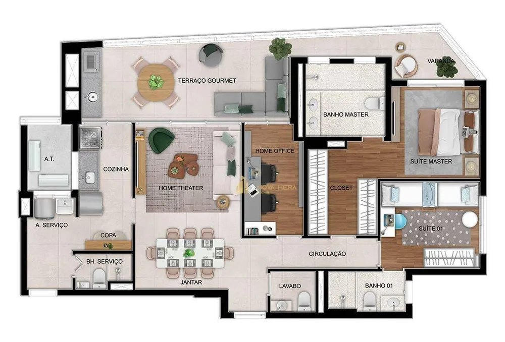 Apartamento, 2 quartos, 115 m² - Foto 1