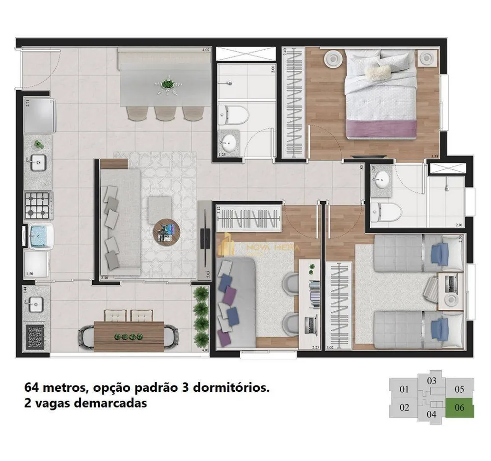 Apartamento, 3 quartos, 64 m² - Foto 15