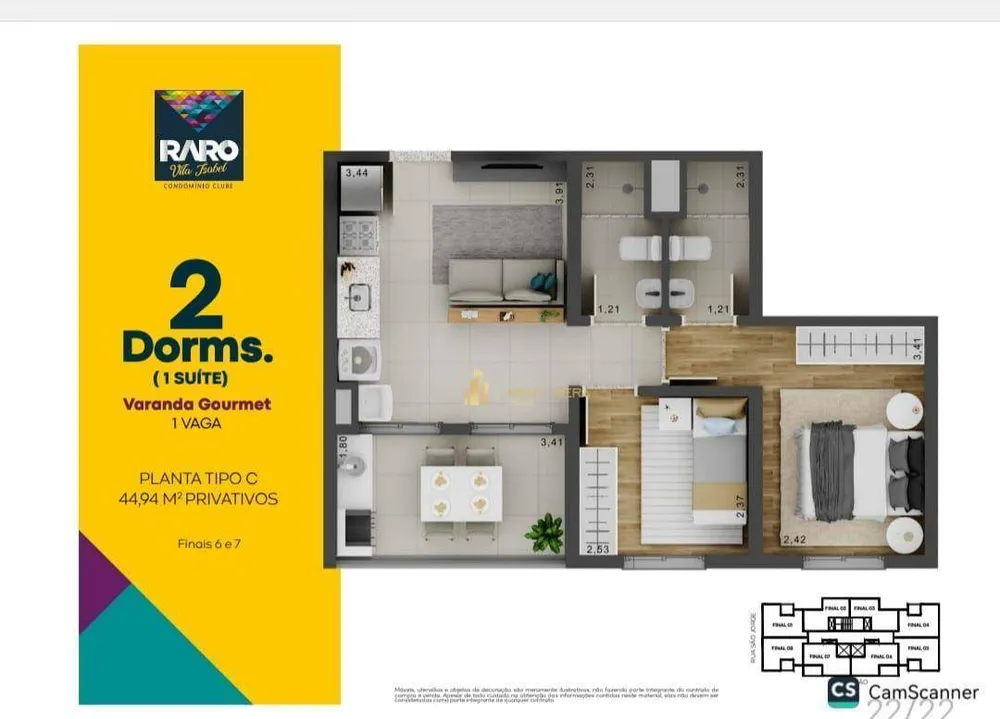 Apartamento, 2 quartos, 44 m² - Foto 5