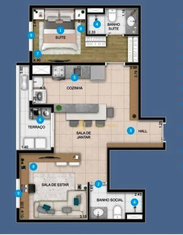 Apartamento, 2 quartos, 55 m² - Foto 7