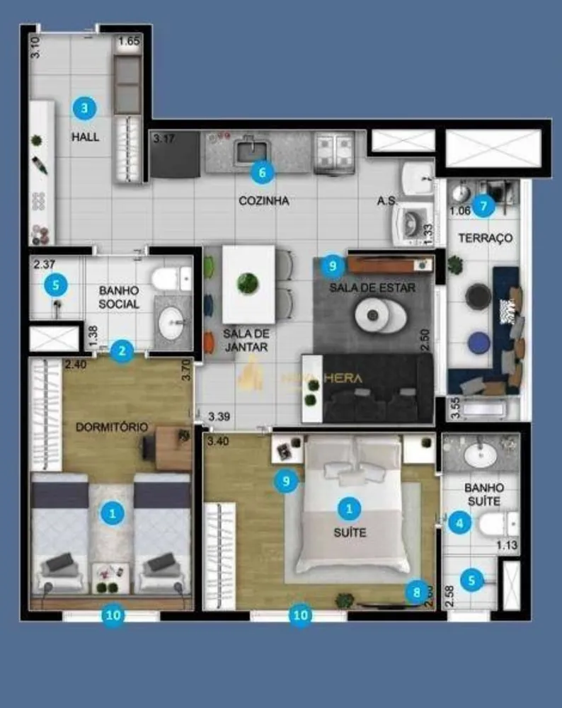 Apartamento, 2 quartos, 55 m² - Foto 17