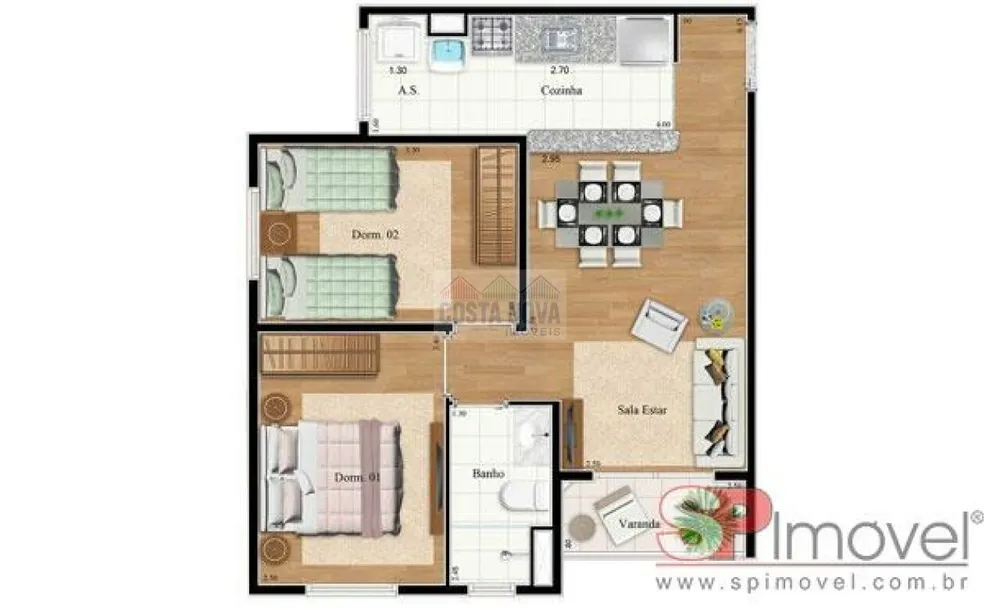 Apartamento, 2 quartos, 50 m² - Foto 13