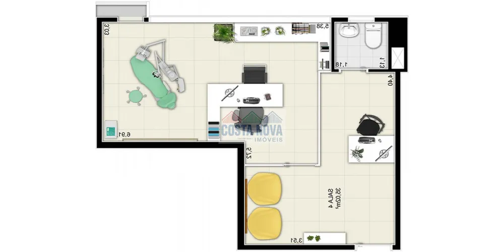 Sala-Conjunto, 35 m² - Foto 2