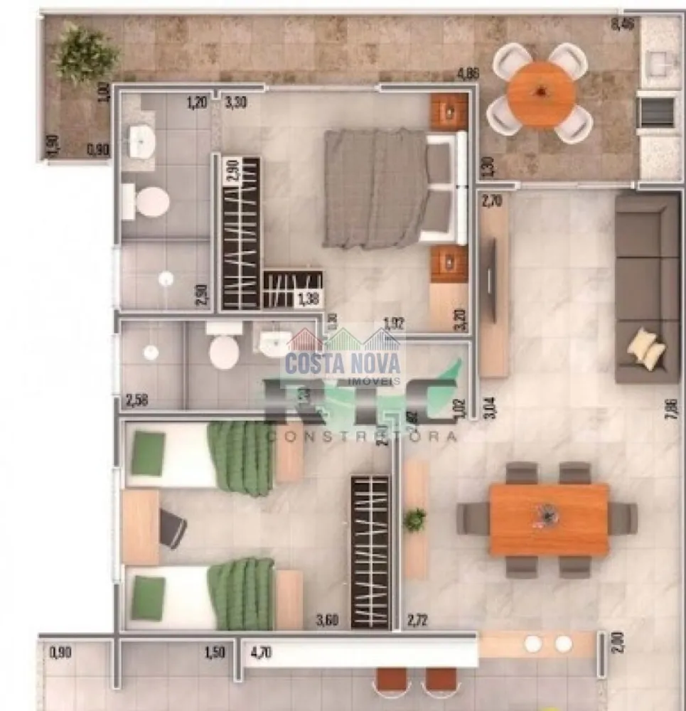 Apartamento, 2 quartos, 83 m² - Foto 12