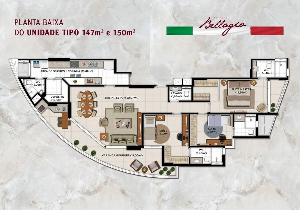 Apartamento à venda com 3 quartos, 147m² - Foto 8