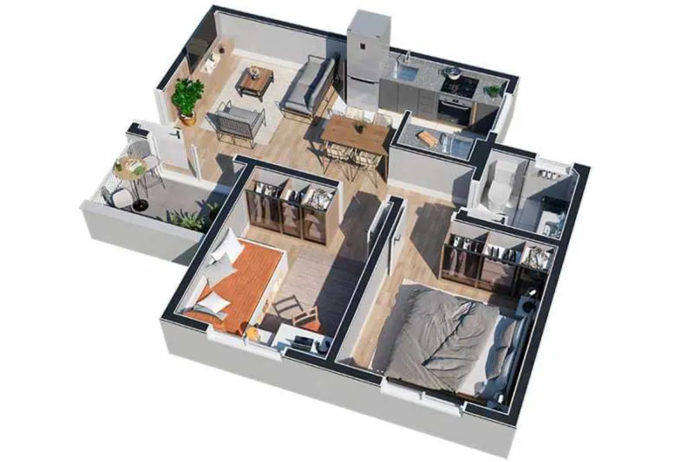 Apartamento, 2 quartos, 46 m² - Foto 1