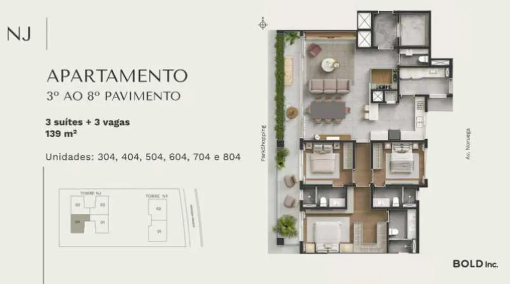 Apartamento, 3 quartos, 139 m² - Foto 1