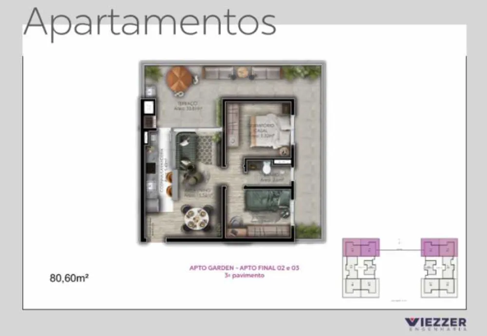 Apartamento, 2 quartos, 80 m² - Foto 1