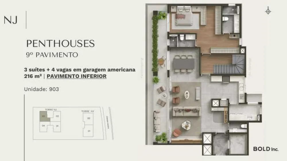 Apartamento, 3 quartos, 216 m² - Foto 1