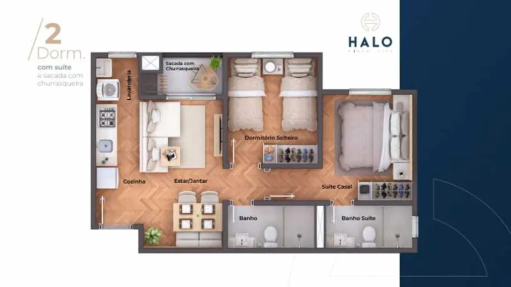 Apartamento, 3 quartos, 48 m² - Foto 1