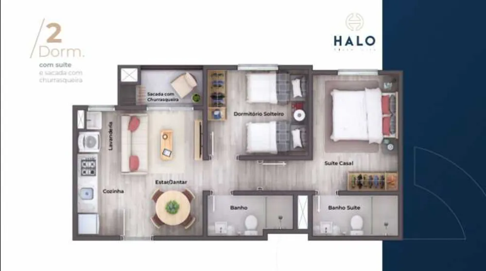 Apartamento, 3 quartos, 48 m² - Foto 2