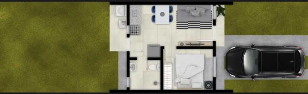 Casa, 1 quarto, 29 m² - Foto 1