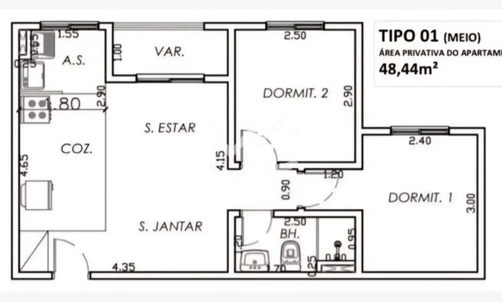 Apartamento, 2 quartos, 48 m² - Foto 4