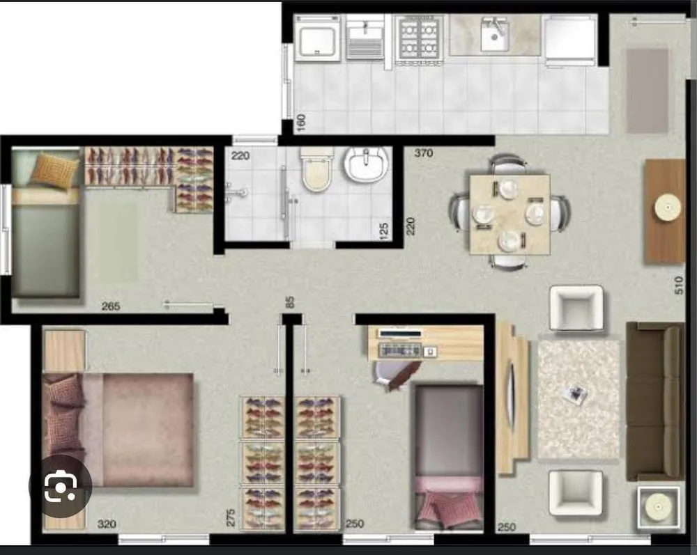 Apartamento, 3 quartos, 57 m² - Foto 4