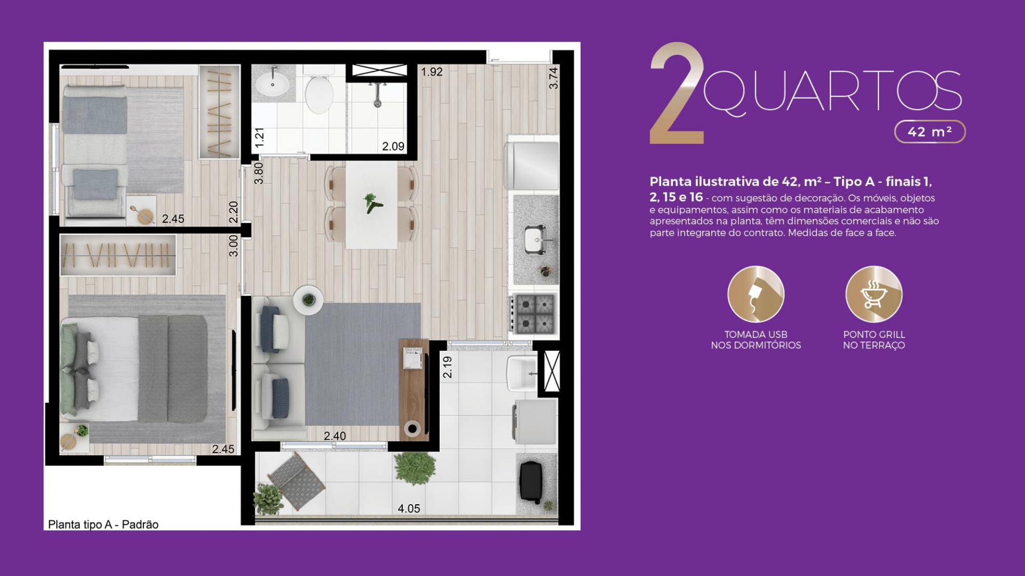 Apartamento, 2 quartos, 43 m² - Foto 22