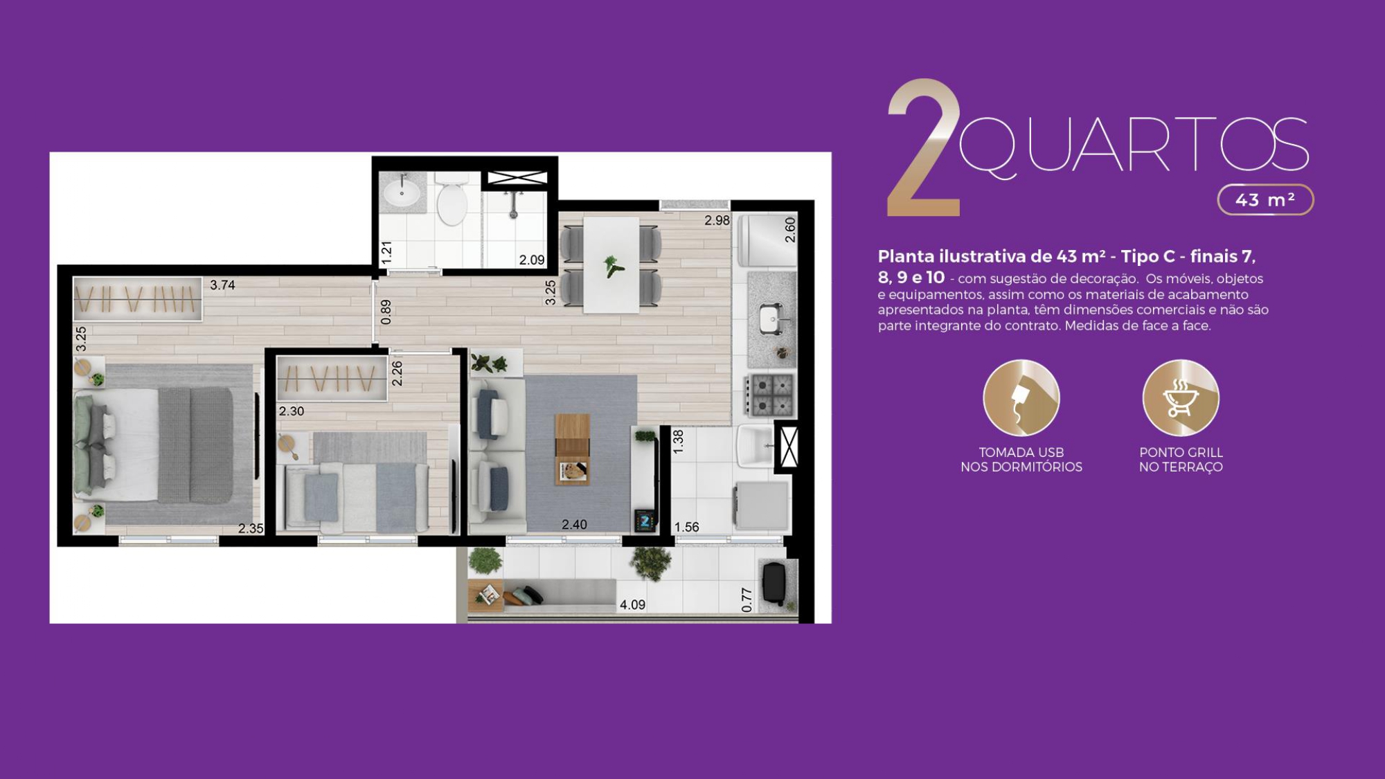 Apartamento, 2 quartos, 43 m² - Foto 23