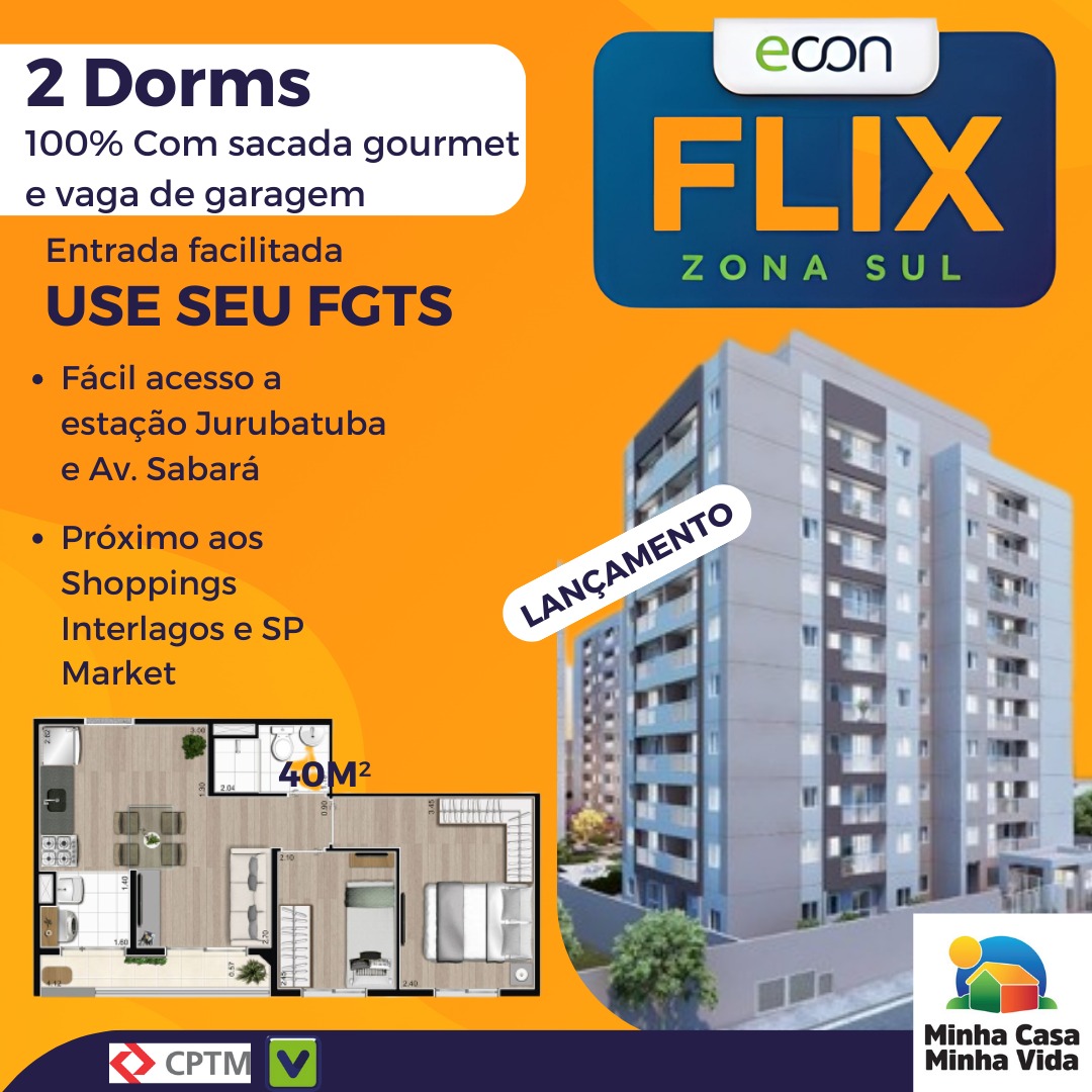 Apartamento à venda com 2 quartos, 40m² - Foto 1