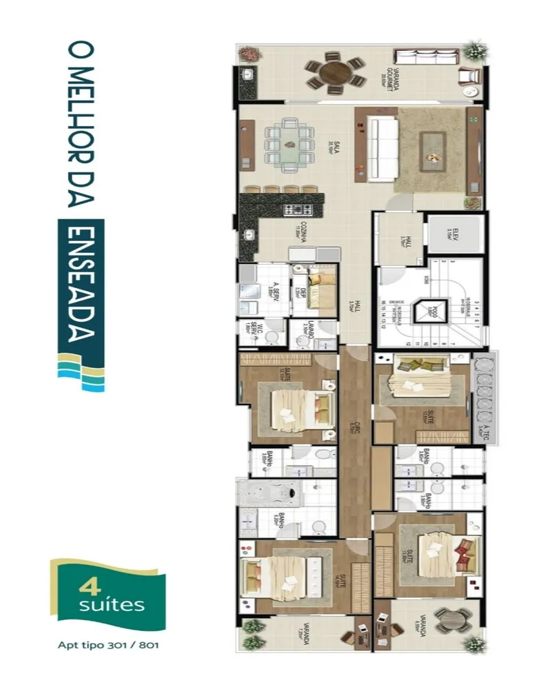 Apartamento, 4 quartos, 196 m² - Foto 7
