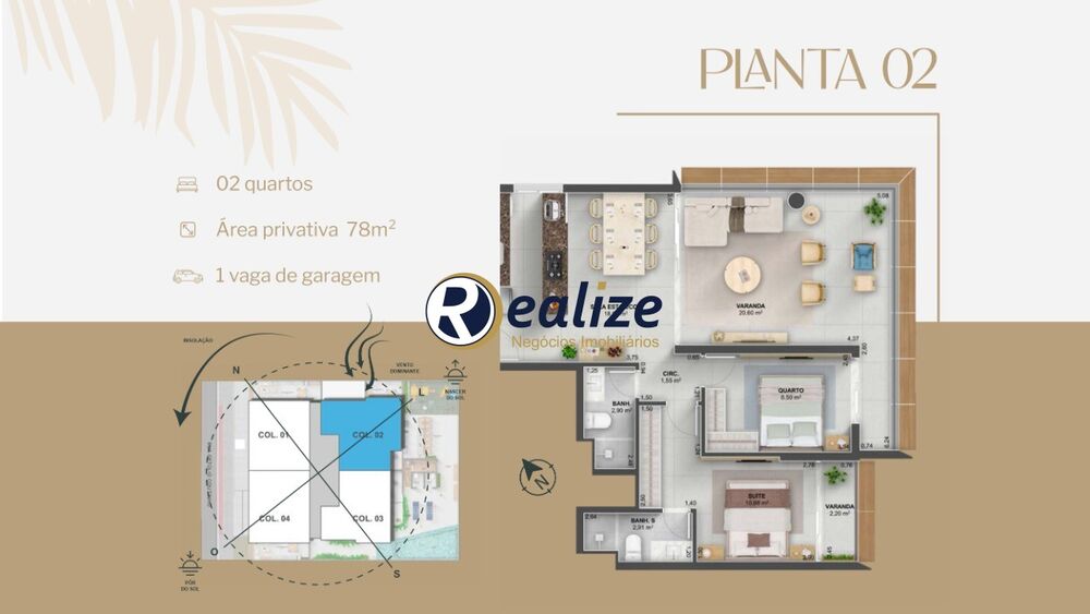 Apartamento, 2 quartos, 100 m² - Foto 1
