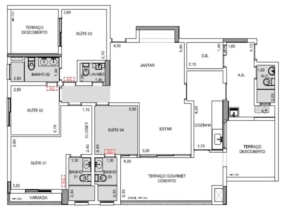 Apartamento, 4 quartos, 145 m² - Foto 1