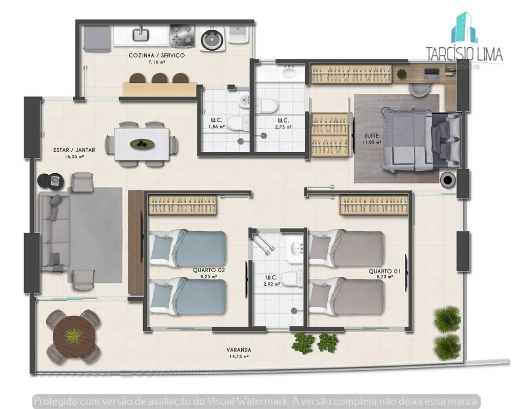 Apartamento, 3 quartos, 83 m² - Foto 10