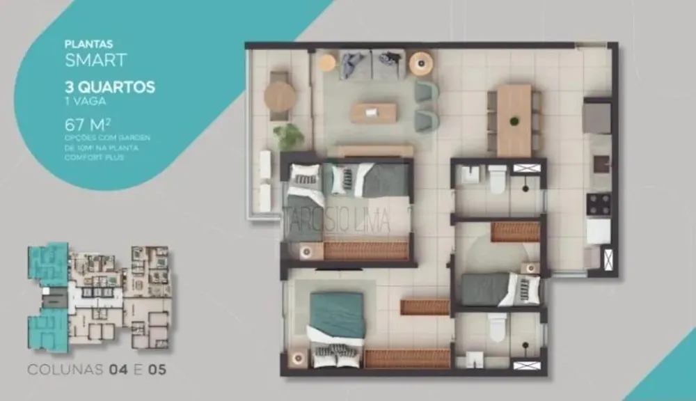 Apartamento, 3 quartos, 68 m² - Foto 5